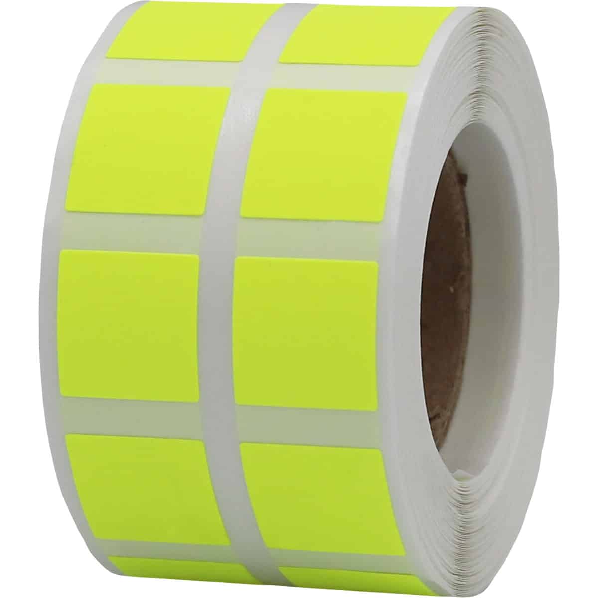 Small Fluorescent Yellow Stickers 1/2" Square Quantity 1,000 Small Fluorescent Yellow Stickers 1/2" Square Quantity 1,000