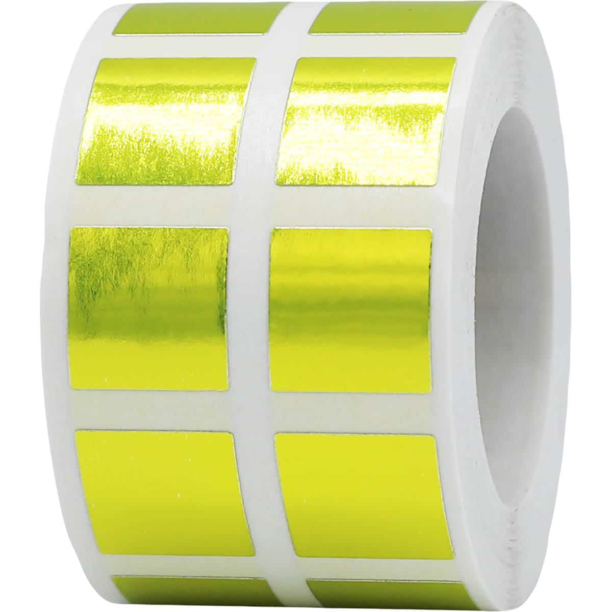 Small Metallic Gold Stickers 1/2" Square Quantity 1,000