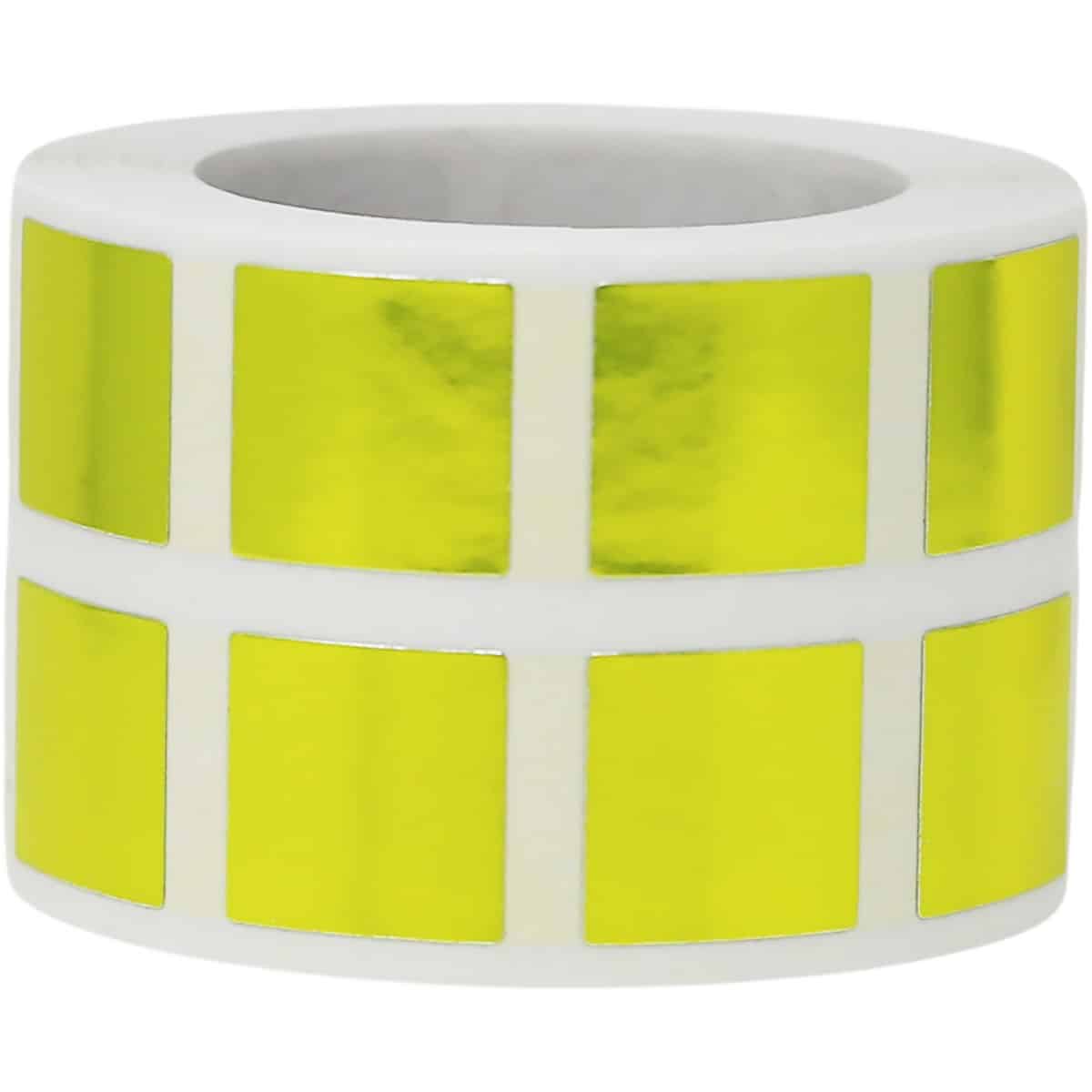 Small Metallic Gold Stickers 1/2" Square Quantity 1,000