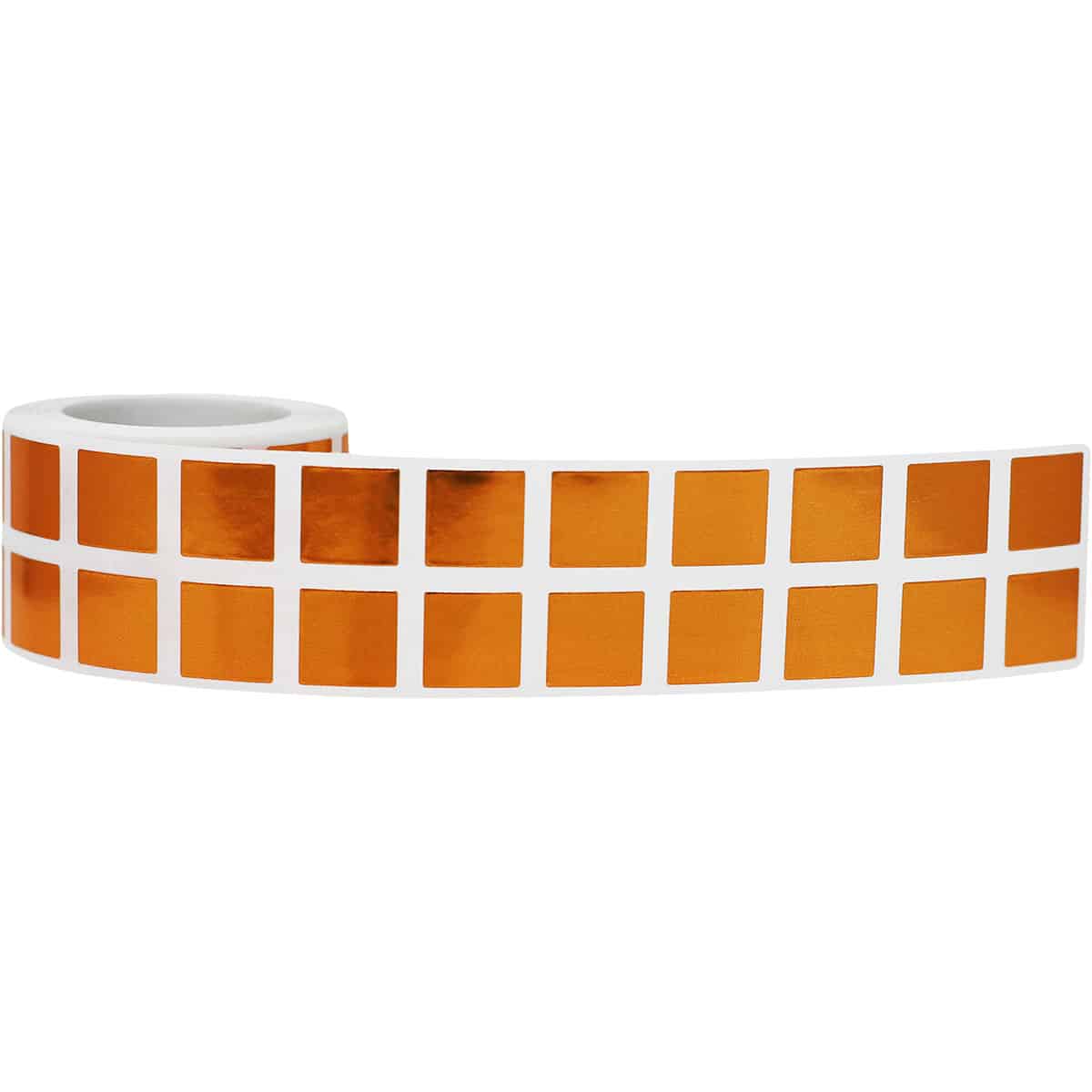 Small Metallic Bronze Stickers 1/2" Square Quantity 1,000 Small Metallic Bronze Stickers 1/2" Square Quantity 1,000