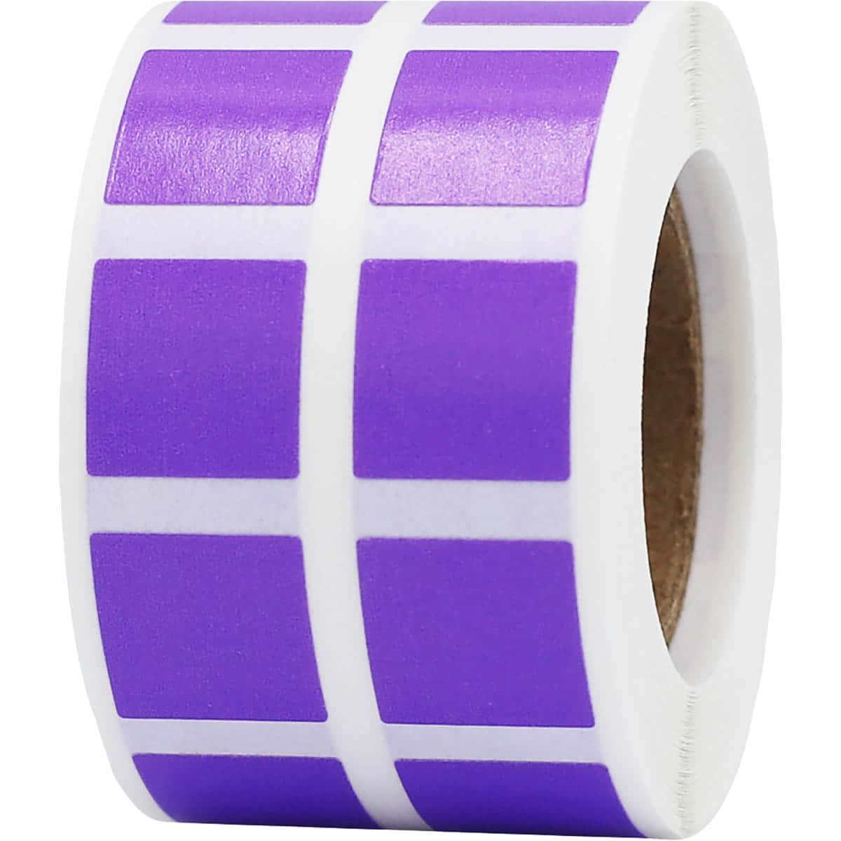 Small Purple Stickers 1/2" Square QTY 1,000