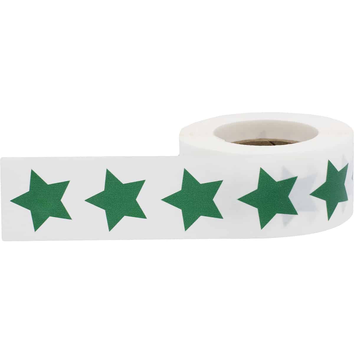 Green Star Stickers 3/4" QTY 500