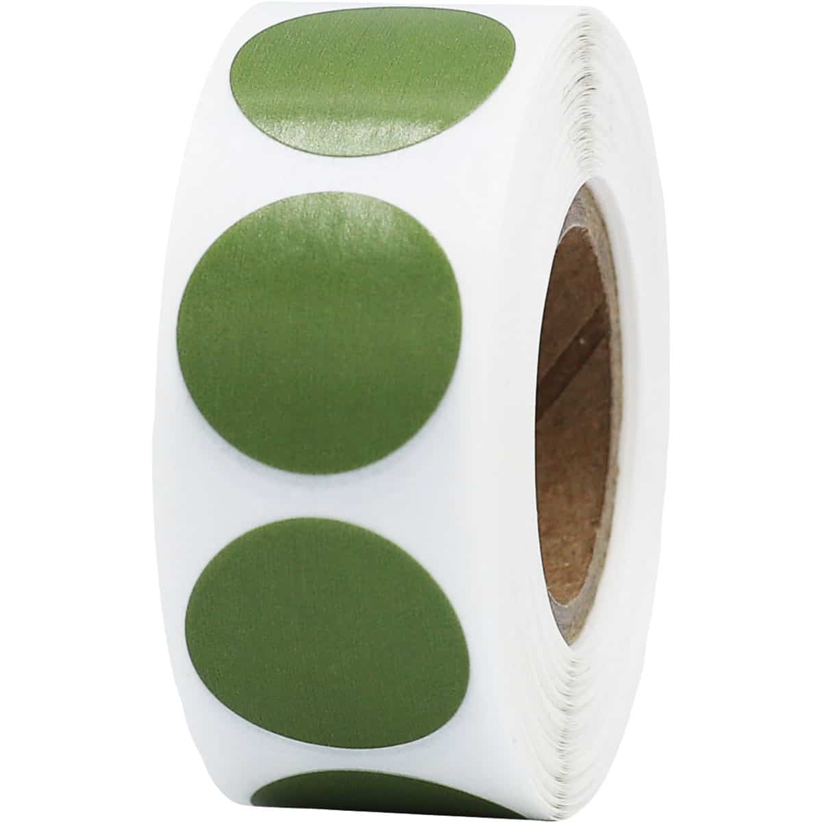 Olive Green Color Code Labels 3/4" Round Quantity 500 Olive Green Color Code Labels 3/4" Round Quantity 500