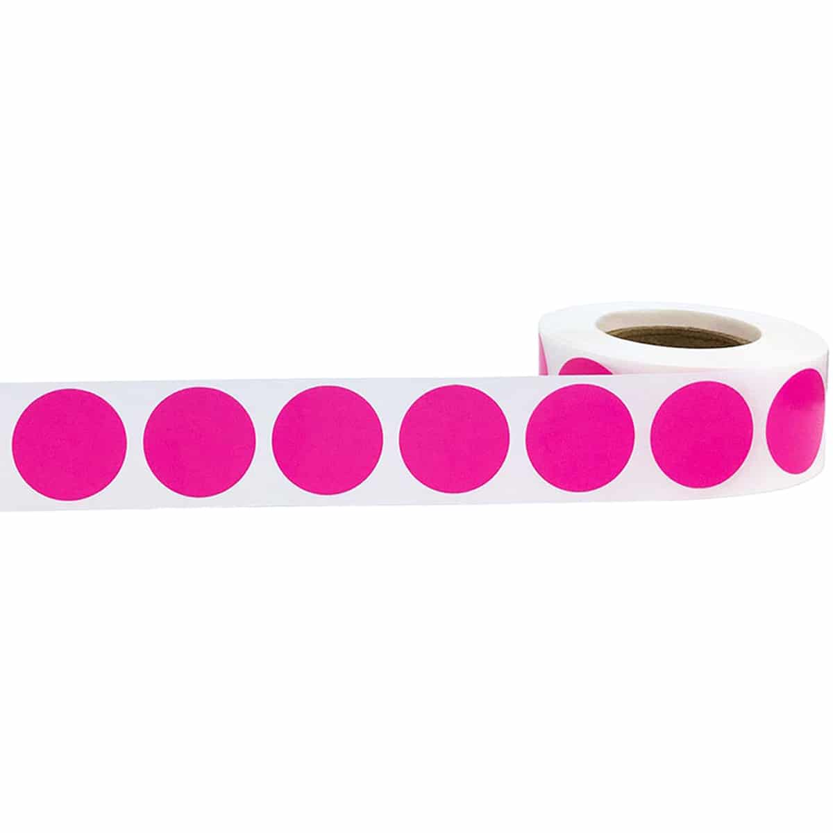 Hot Pink Color Code Labels 3/4" Round Quantity 500 Hot Pink Color Code Labels 3/4" Round Quantity 500