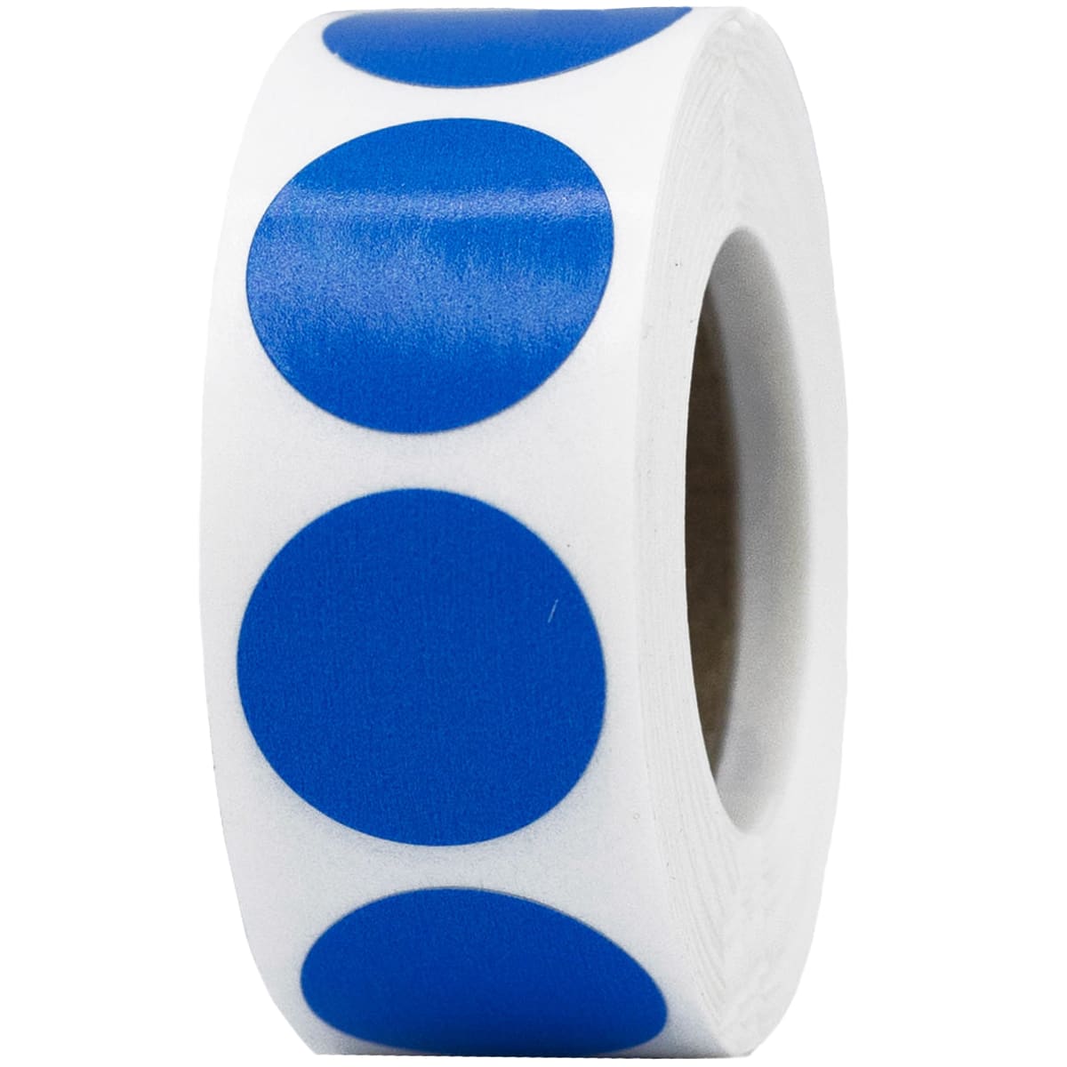 Blue Color Code Labels 3/4" Round Quantity 500