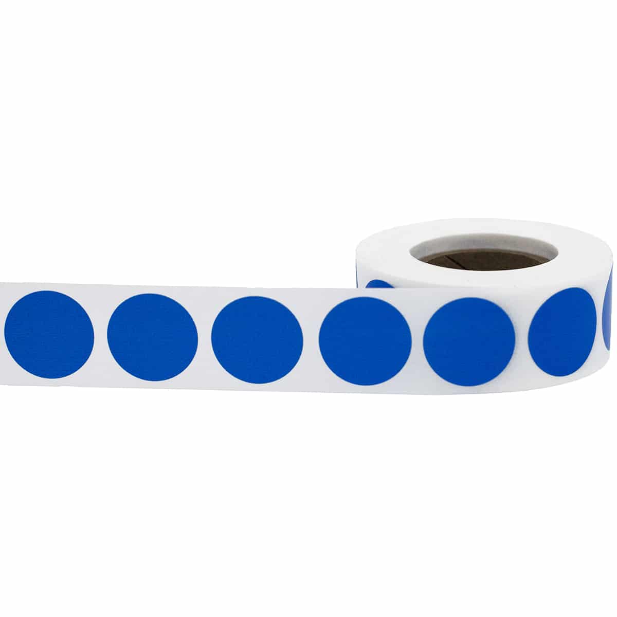Blue Color Code Labels 3/4" Round Quantity 500