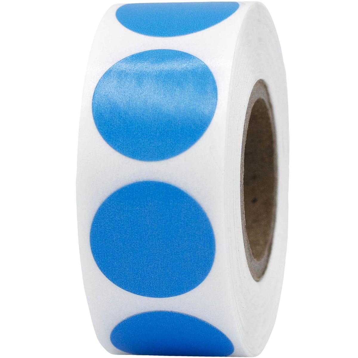 Light Blue Color Code Labels 3/4" Round Quantity 500