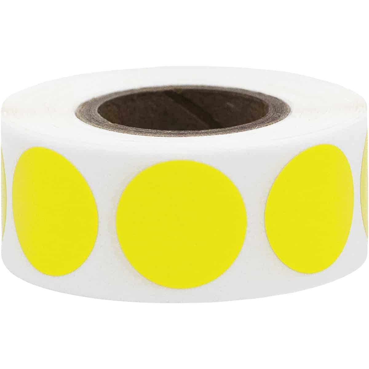 Hot Yellow Color Code Labels 3/4" Round QTY 500 Hot Yellow Color Code Labels 3/4" Round QTY 500