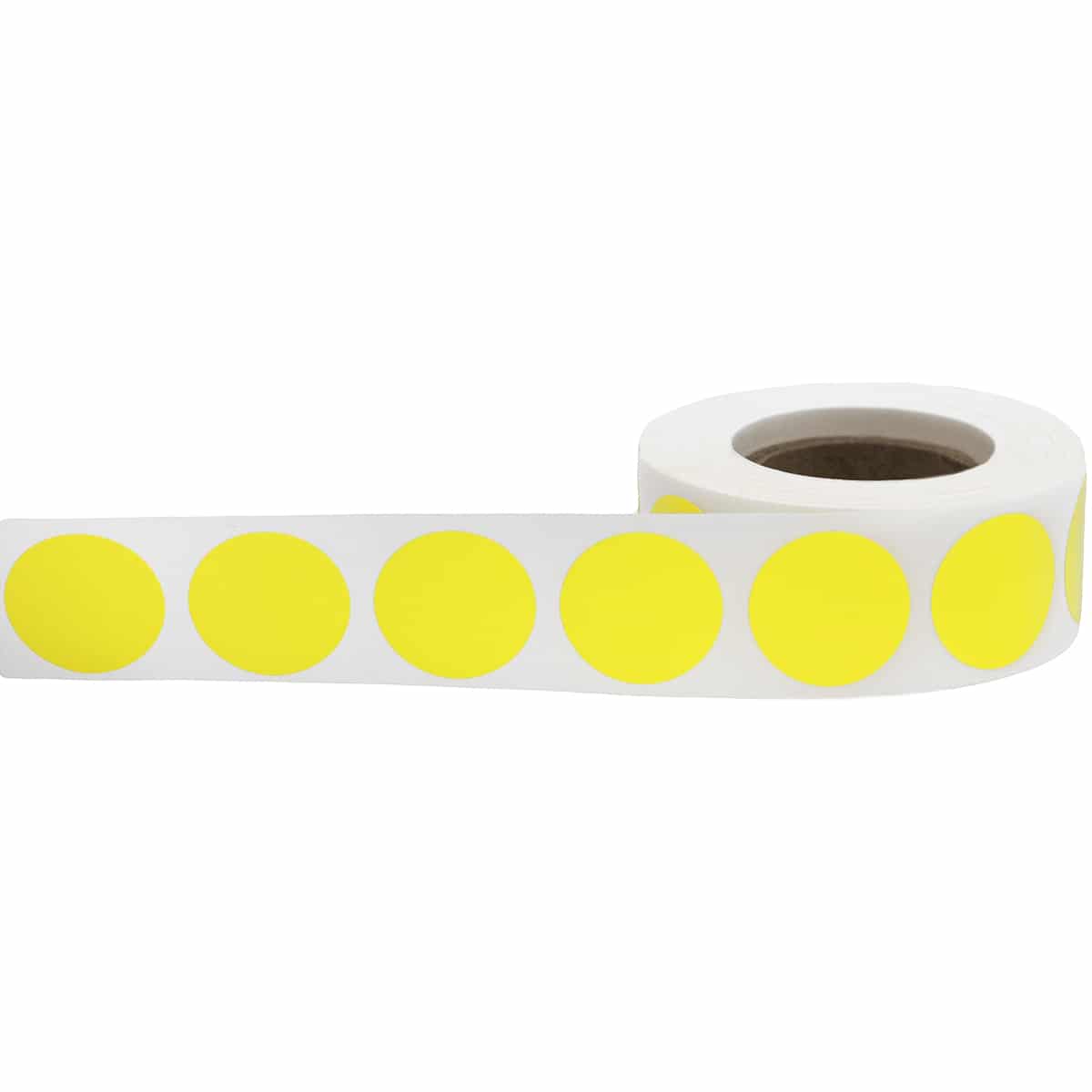 Hot Yellow Color Code Labels 3/4" Round QTY 500 Hot Yellow Color Code Labels 3/4" Round QTY 500