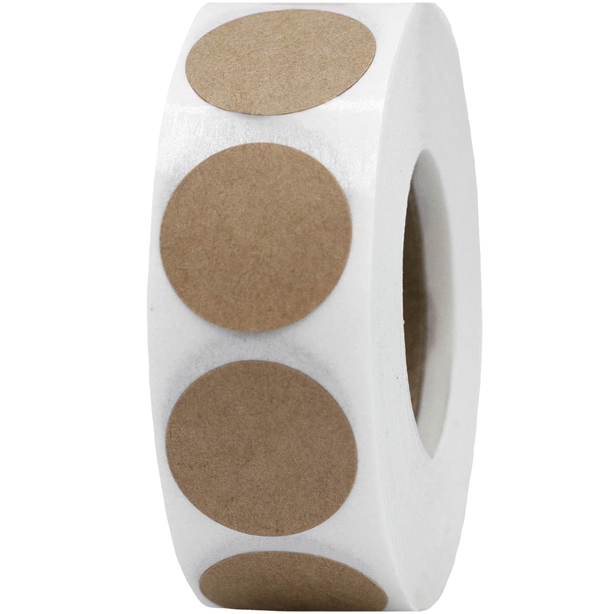 Brown Kraft Color Code Labels 3/4" Round QTY 500