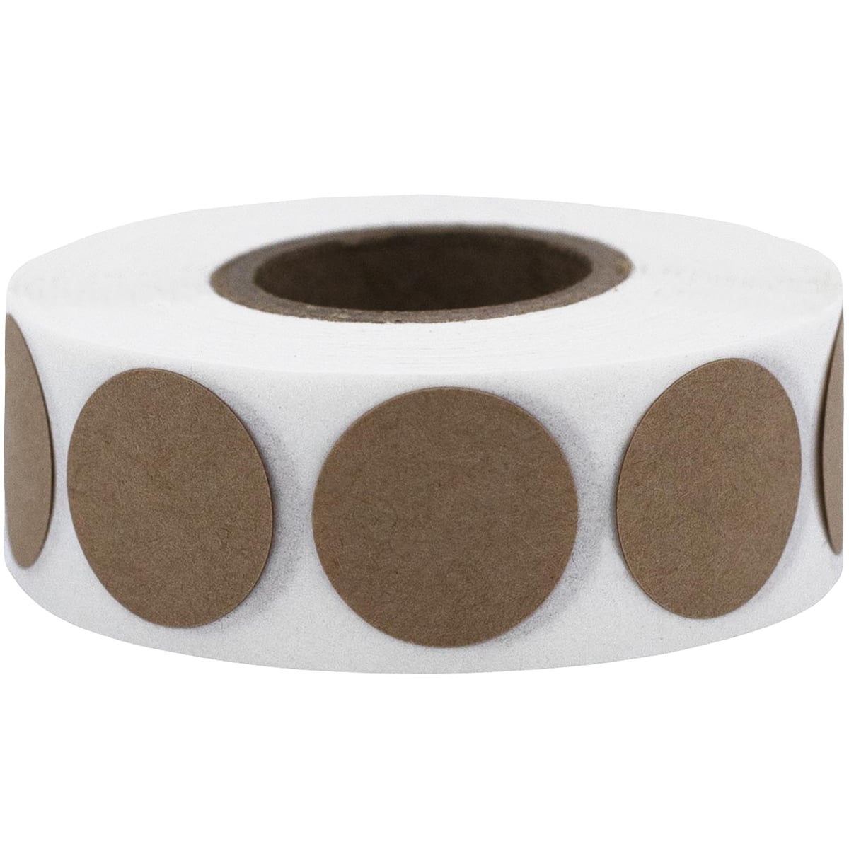 Brown Kraft Color Code Labels 3/4" Round QTY 500