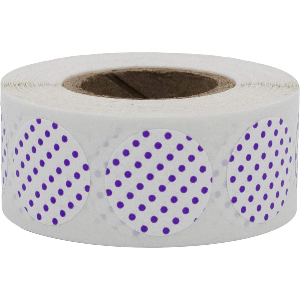 Polka Dot Stickers White With Purple 3/4" Round QTY 500 Polka Dot Stickers White With Purple 3/4" Round QTY 500