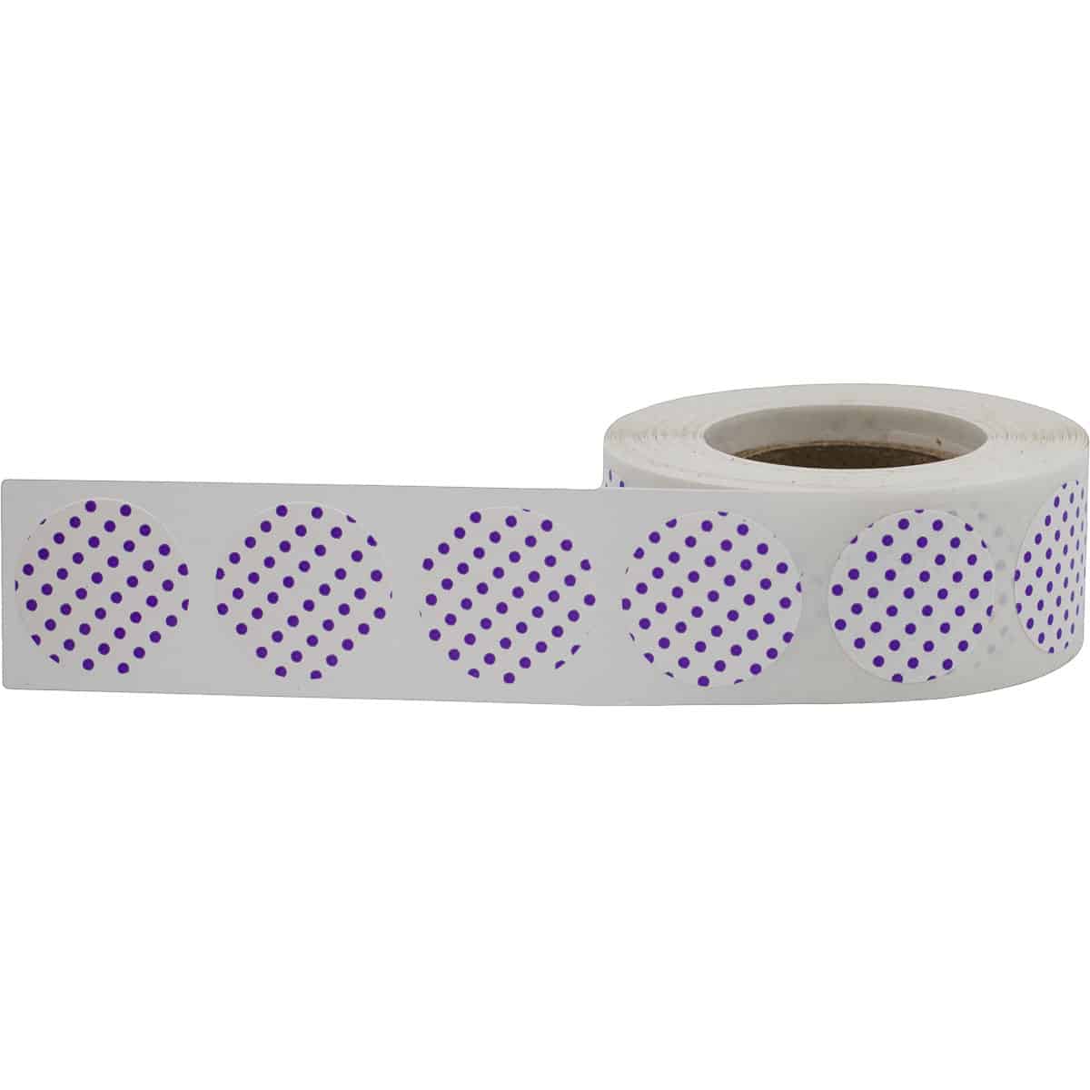 Polka Dot Stickers White With Purple 3/4" Round QTY 500 Polka Dot Stickers White With Purple 3/4" Round QTY 500