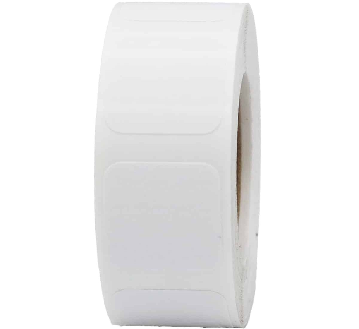 White Stickers 3/4" Square QTY 500