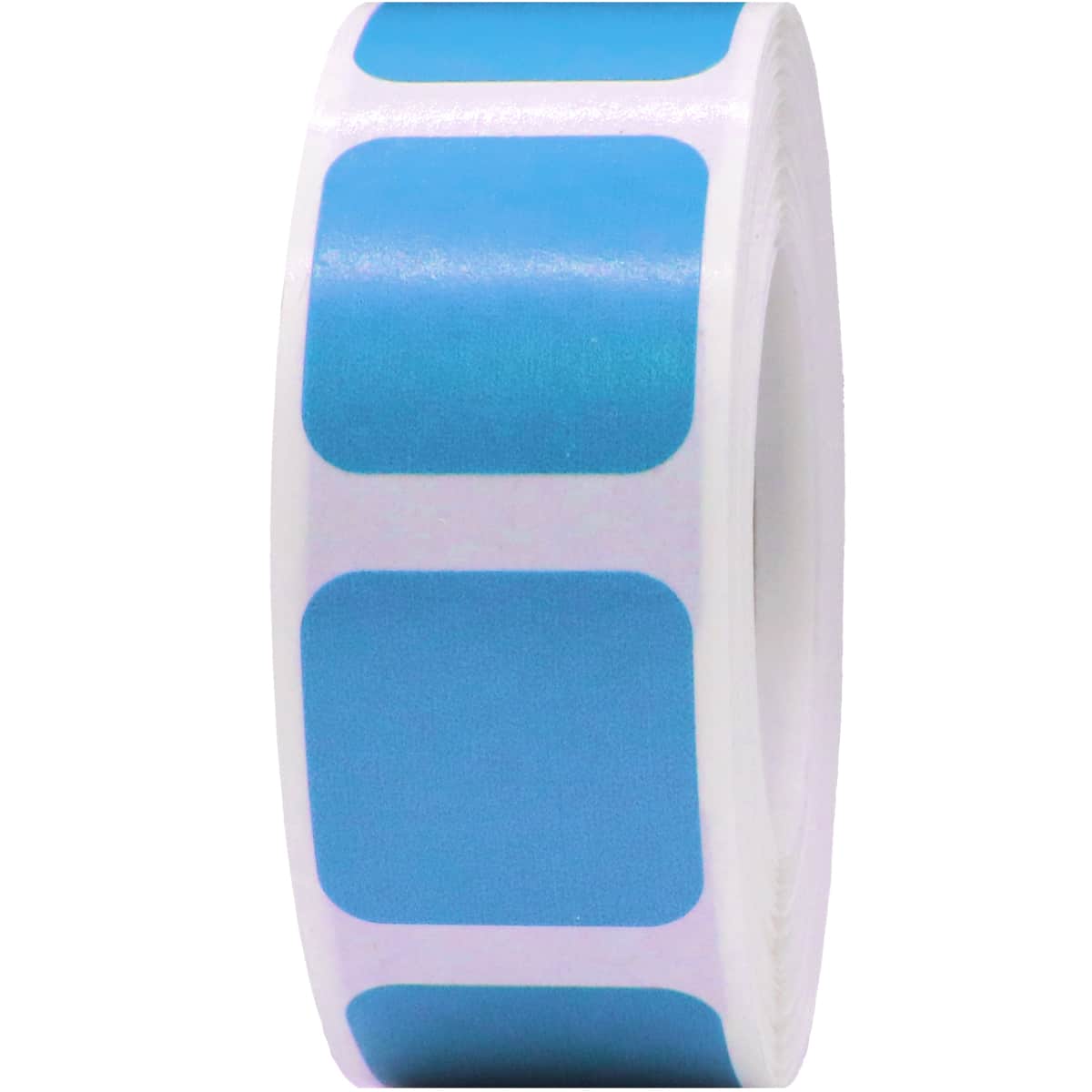 Light Blue Stickers 3/4" Square QTY 500