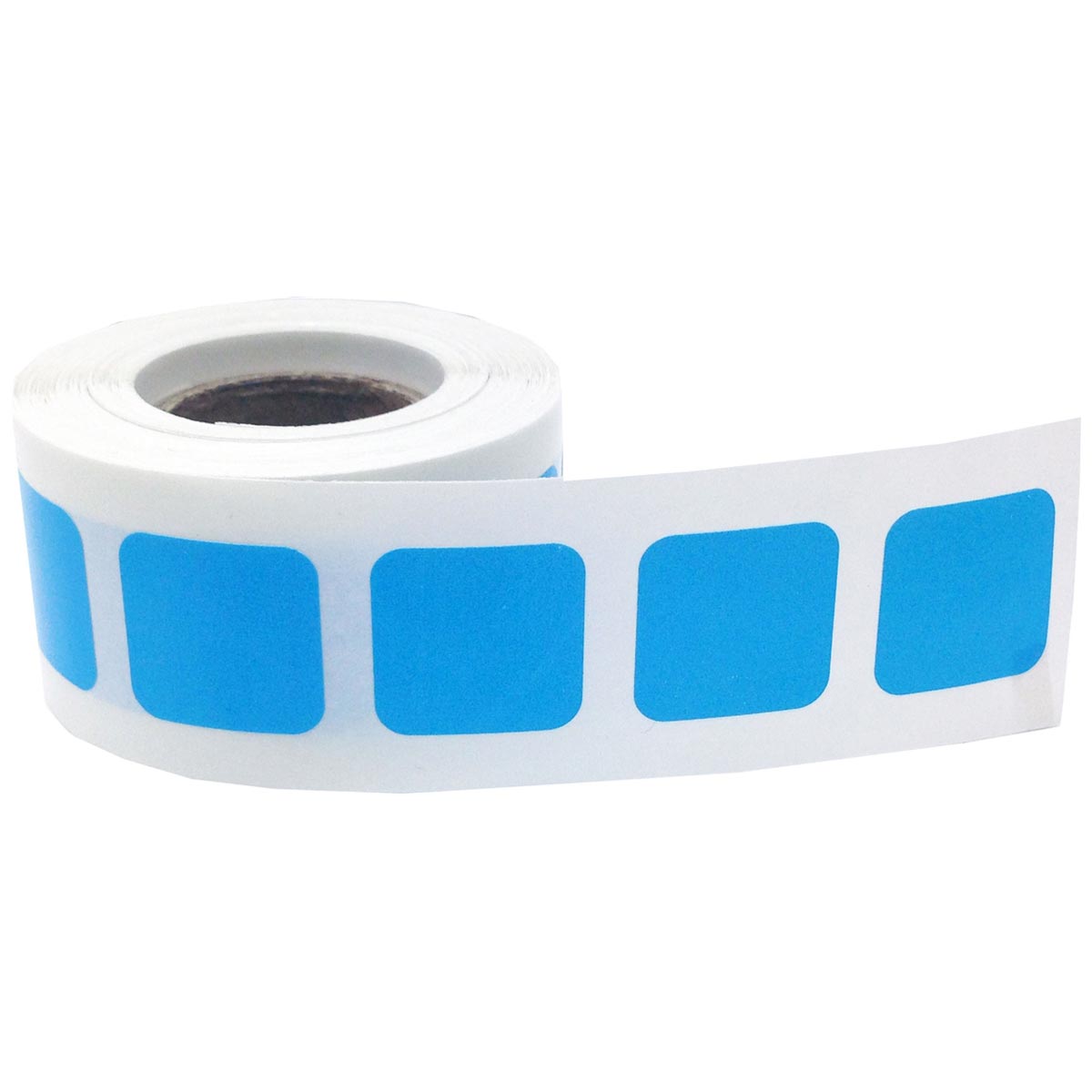 Light Blue Stickers 3/4" Square QTY 500