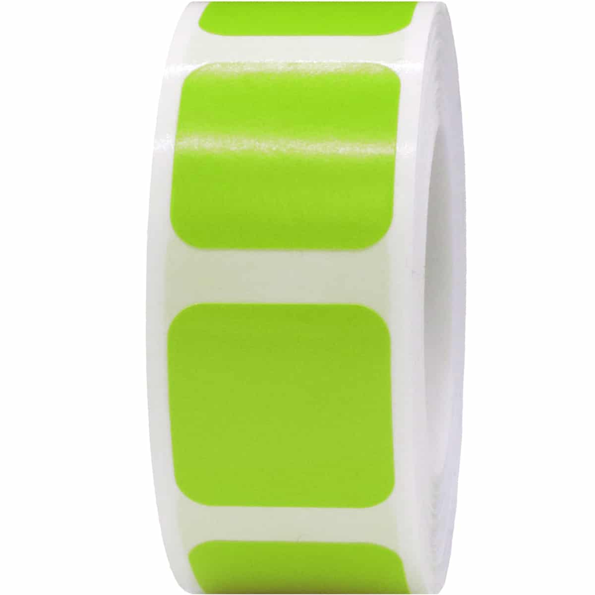 Light Green Stickers 3/4" Square QTY 500 Light Green Stickers 3/4" Square QTY 500