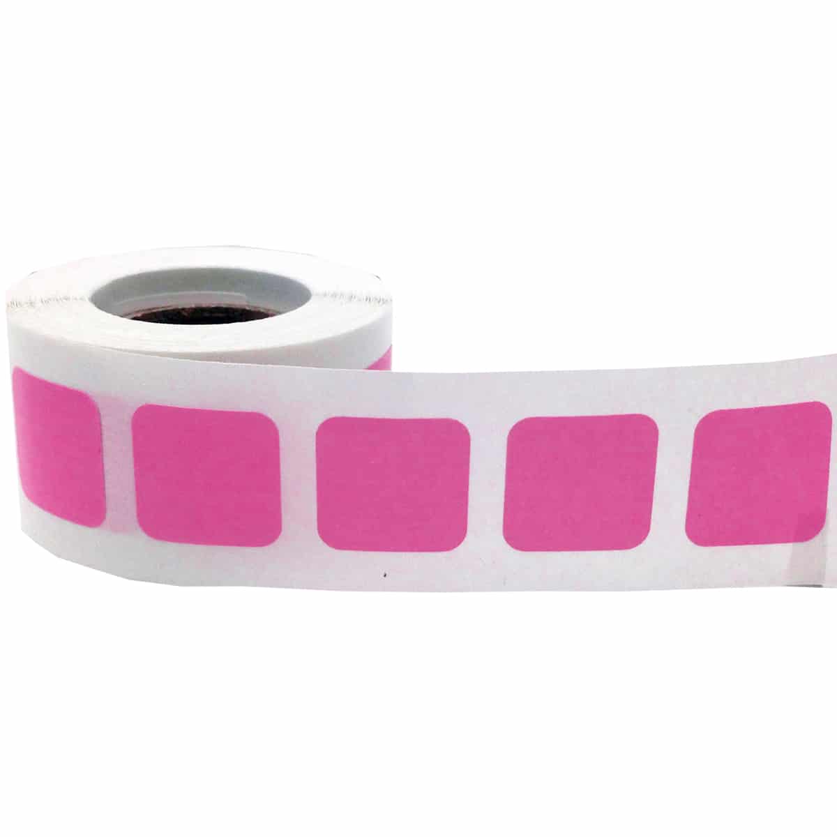 Hot Pink Stickers 3/4" Square QTY 500 Hot Pink Stickers 3/4" Square QTY 500