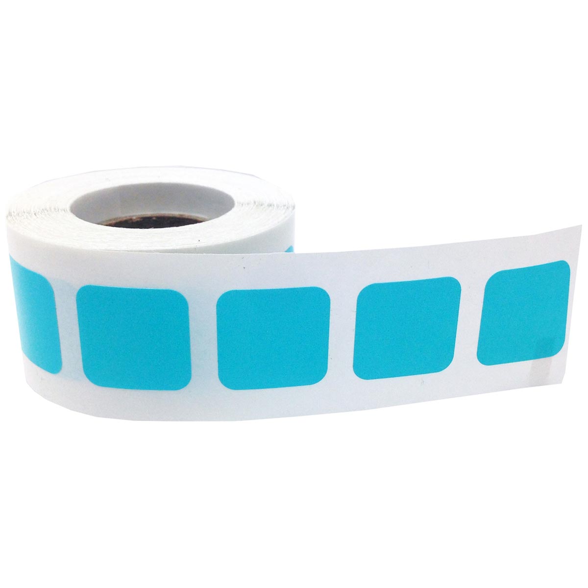 Teal Stickers 3/4" Square QTY 500 Teal Stickers 3/4" Square QTY 500