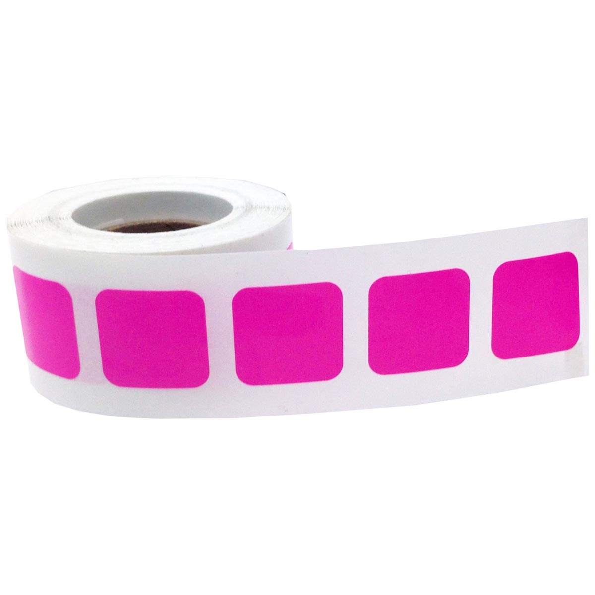 Hot Pink Stickers 3/4" Square QTY 500