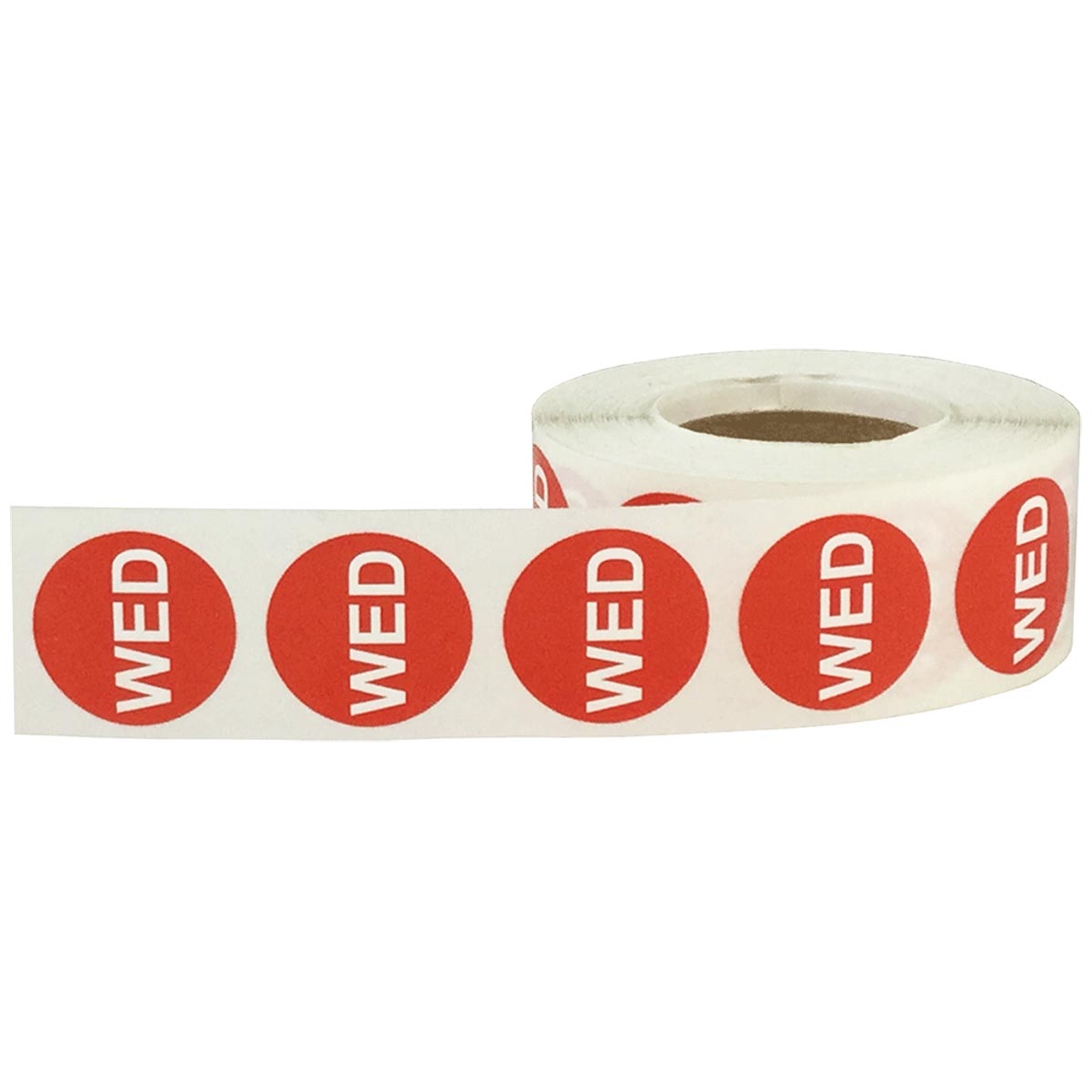 Wednesday Stickers Red 3/4" Inch Round Quantity 500 Wednesday Stickers Red 3/4" Inch Round Quantity 500