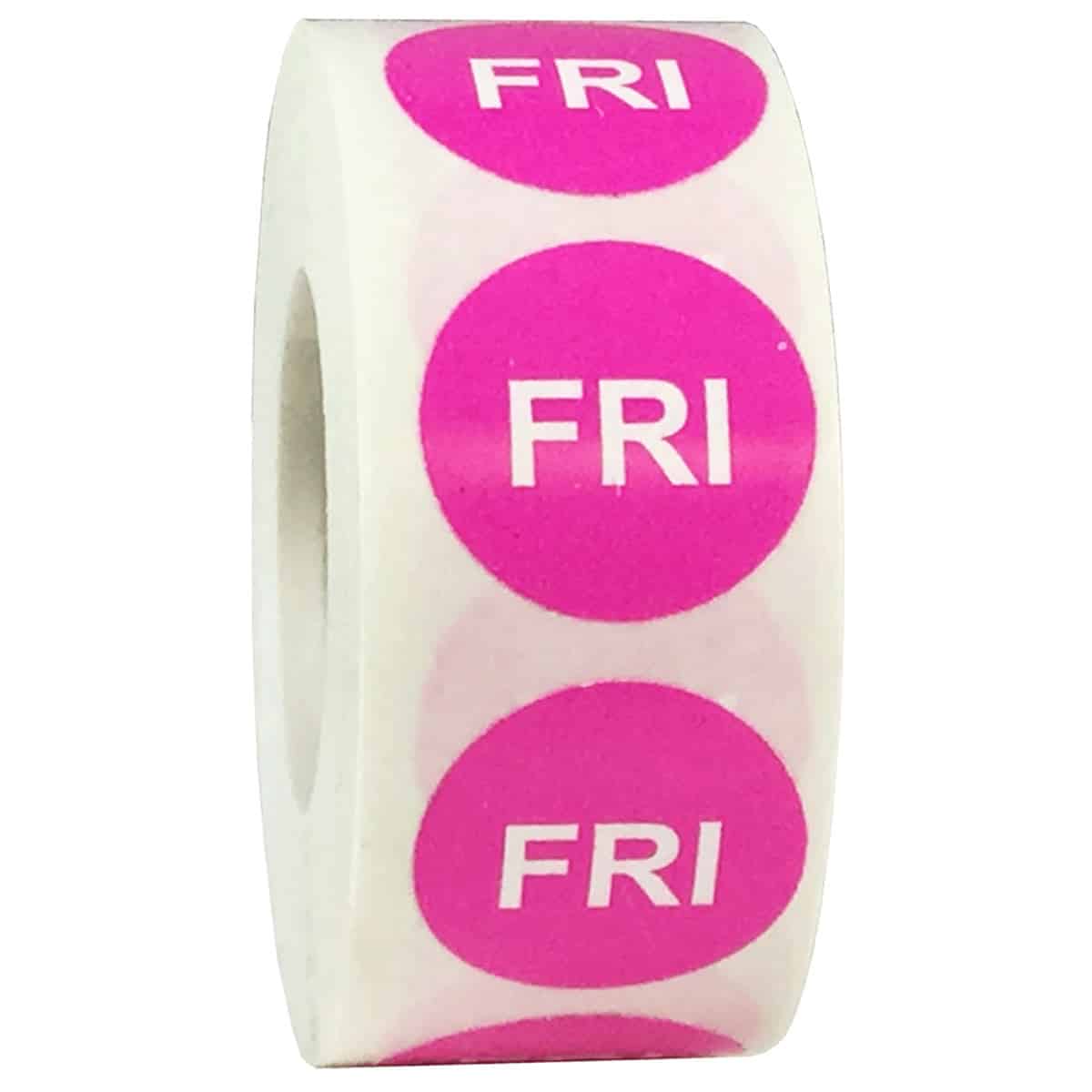 Friday Stickers Pink 3/4" Inch Round Quantity 500 Friday Stickers Pink 3/4" Inch Round Quantity 500