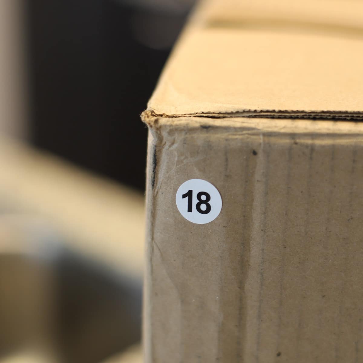 Number 18 Stickers 3/4" Round Quantity 500 Number 18 Stickers 3/4" Round Quantity 500