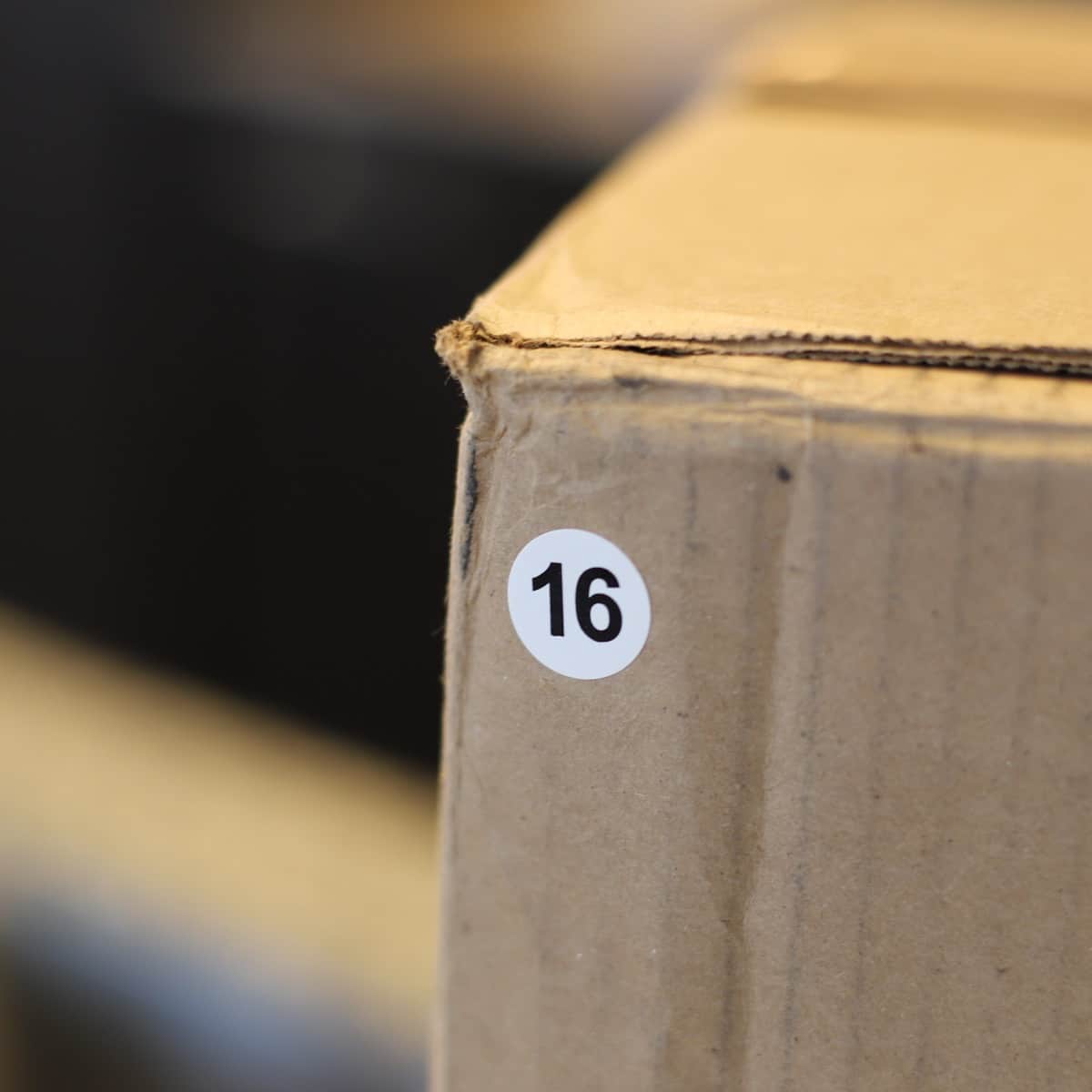 Number 16 Stickers 3/4" Round Quantity 500