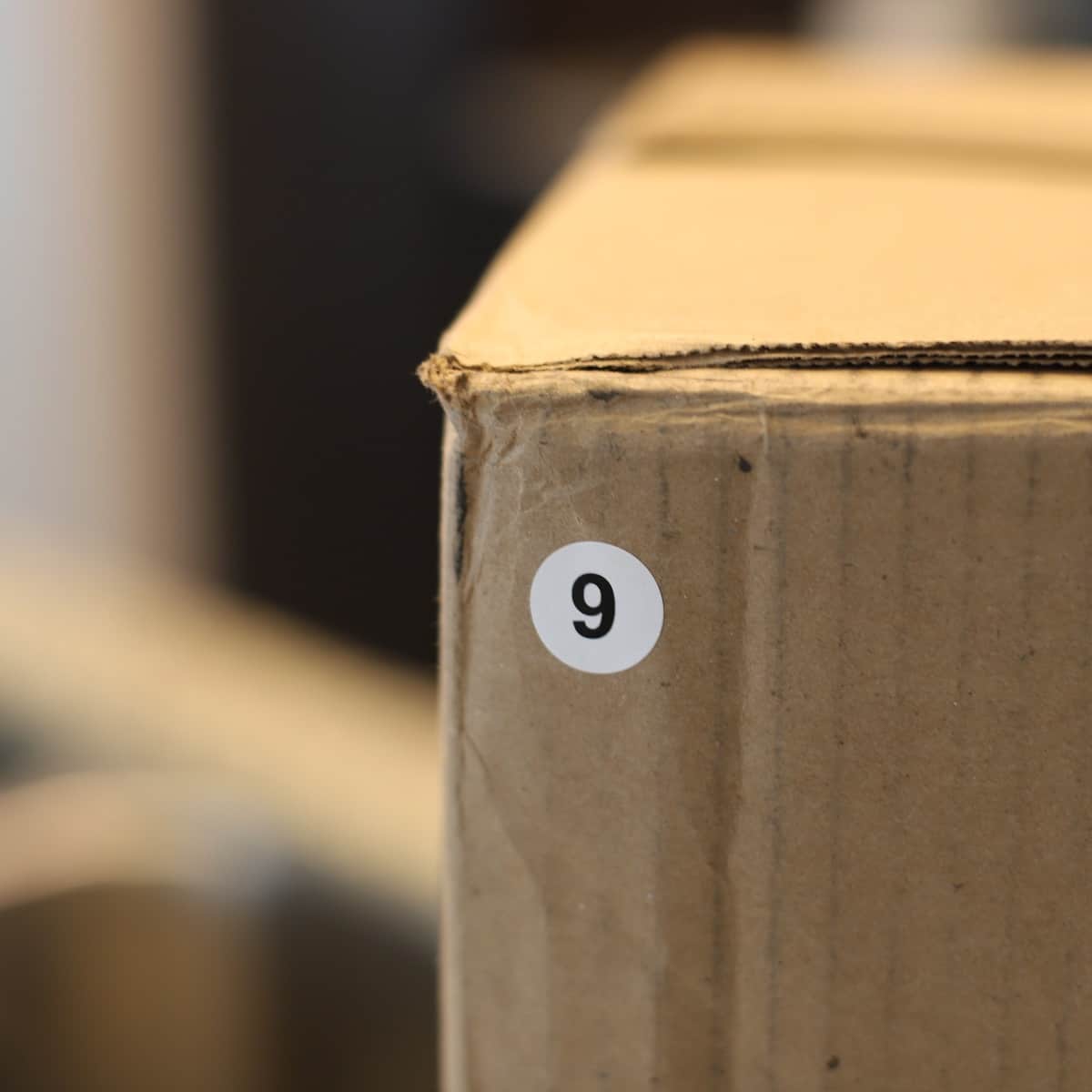 Number 9 Stickers 3/4" Round Quantity 500