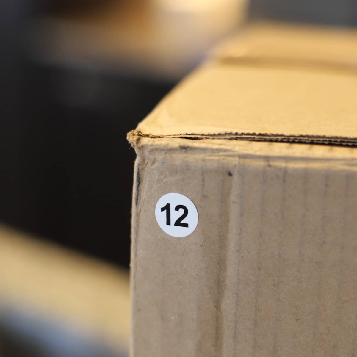 Number 12 Stickers 3/4" Round Quantity 500