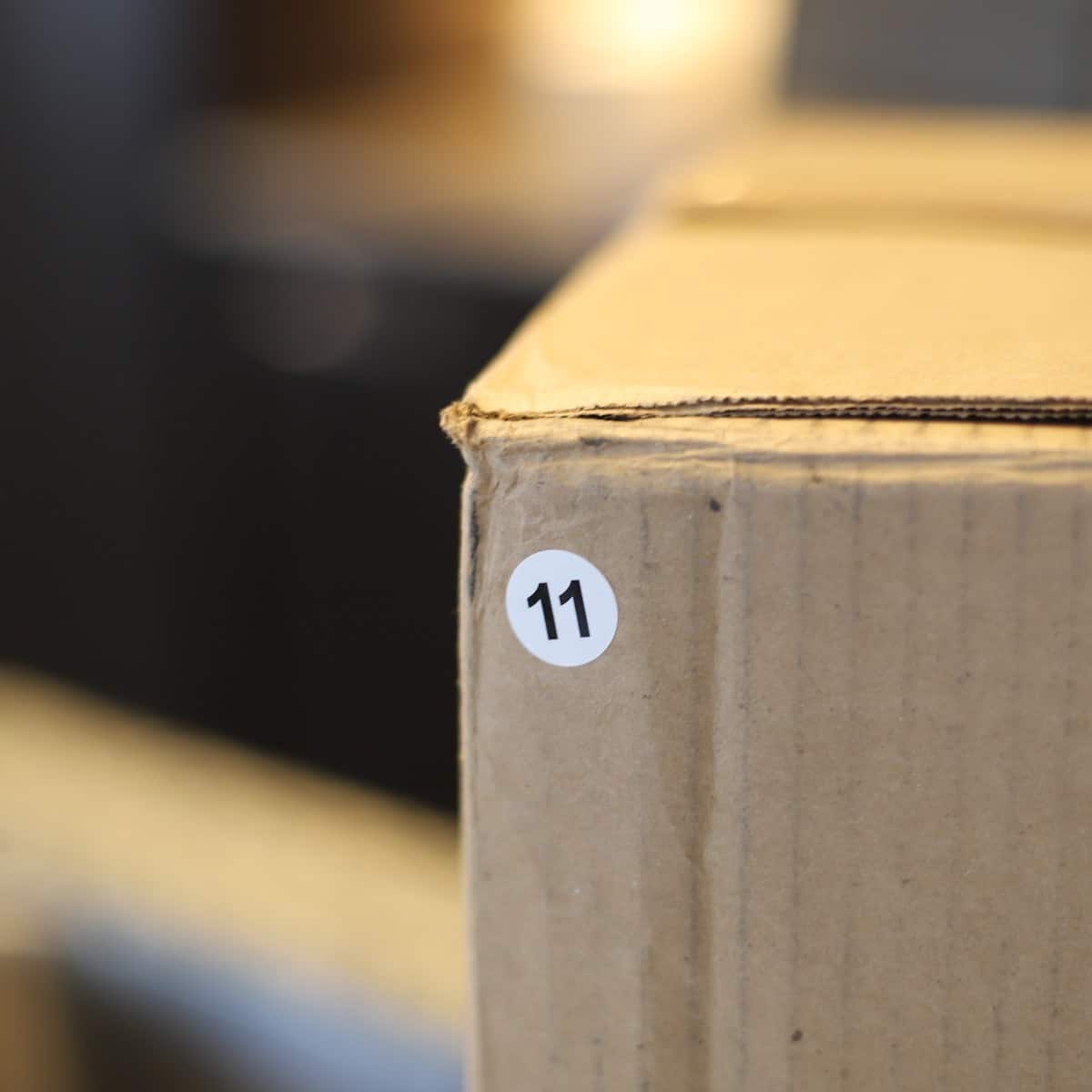 White Number 11 Stickers 3/4" Quantity 500