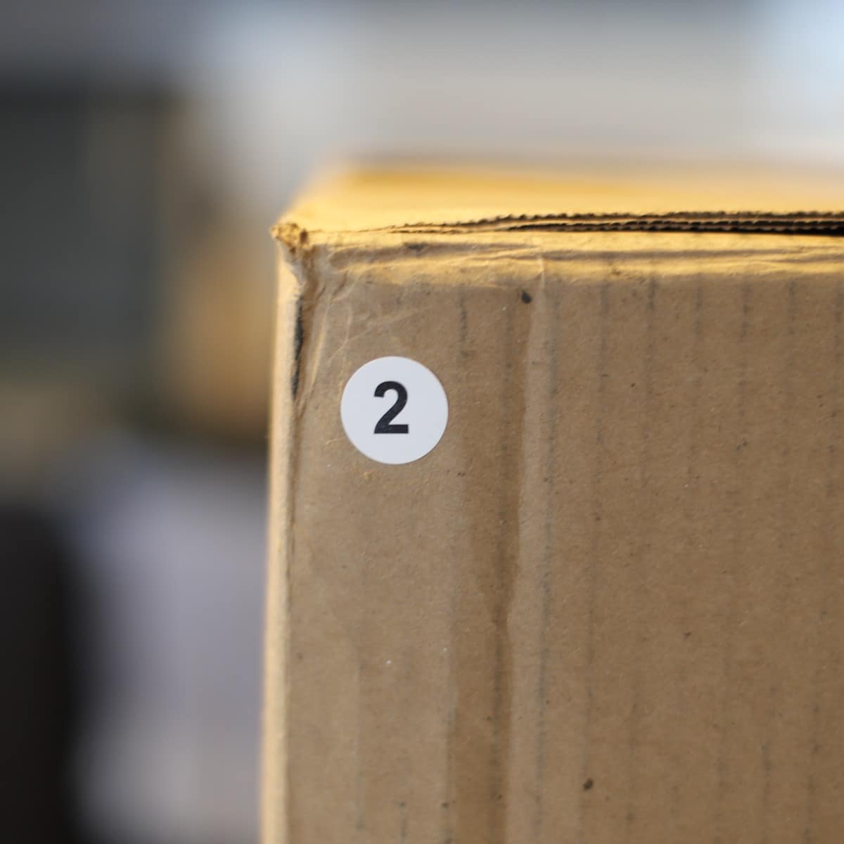 White Number 2 Stickers 3/4" Quantity 500