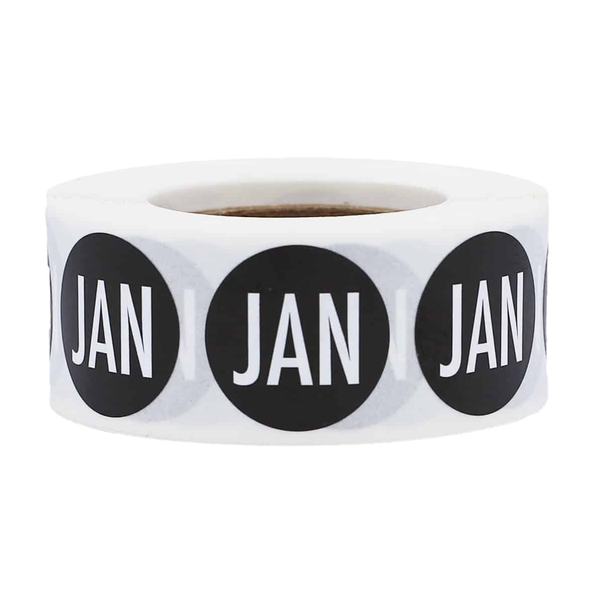 January Color Coded Month Stickers 3/4" Round Quantity 500