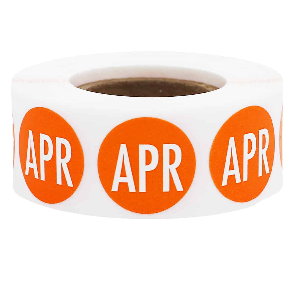 April Color Coded Month Stickers 3/4" Round Quantity 500