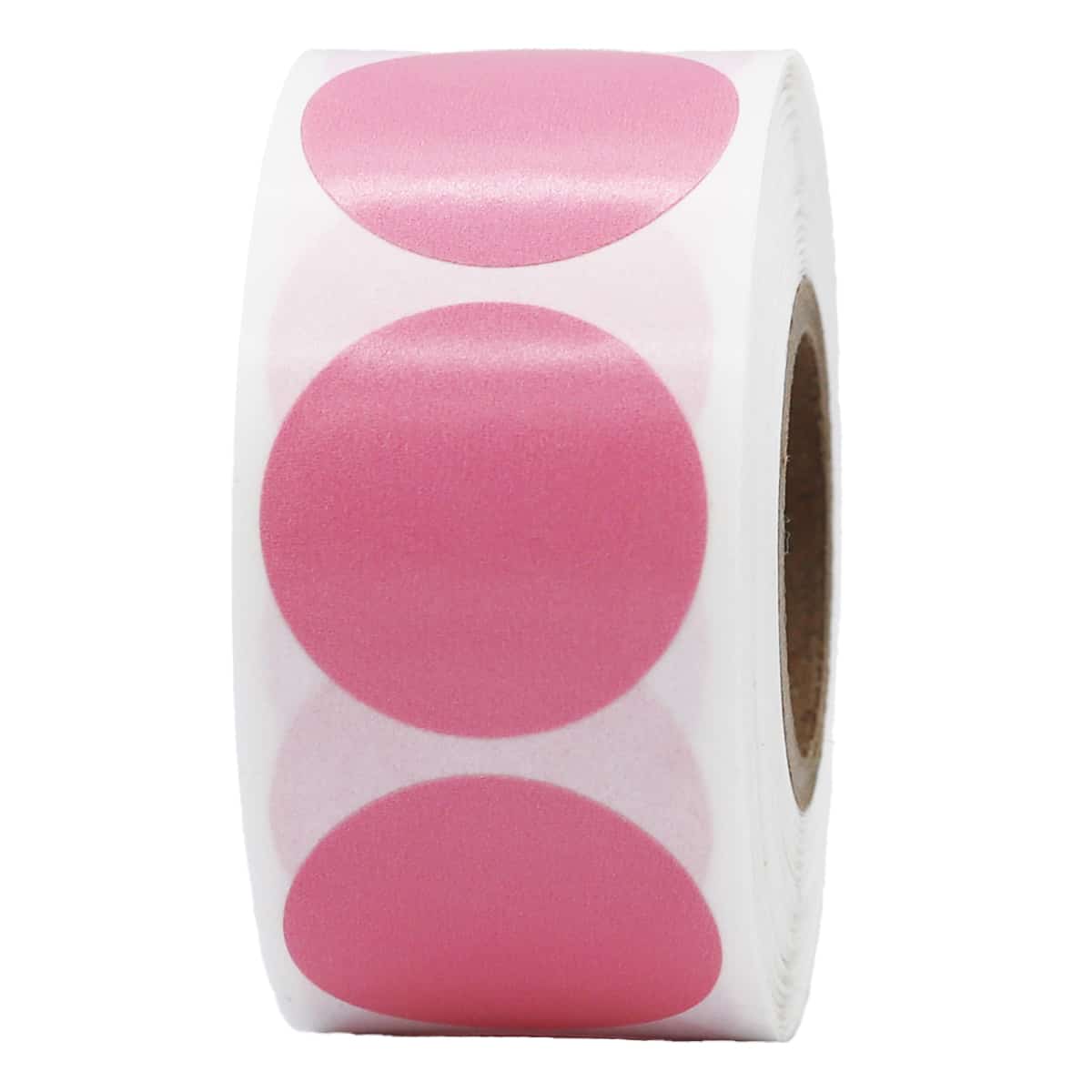 Pink Labels 1" Round QTY 500