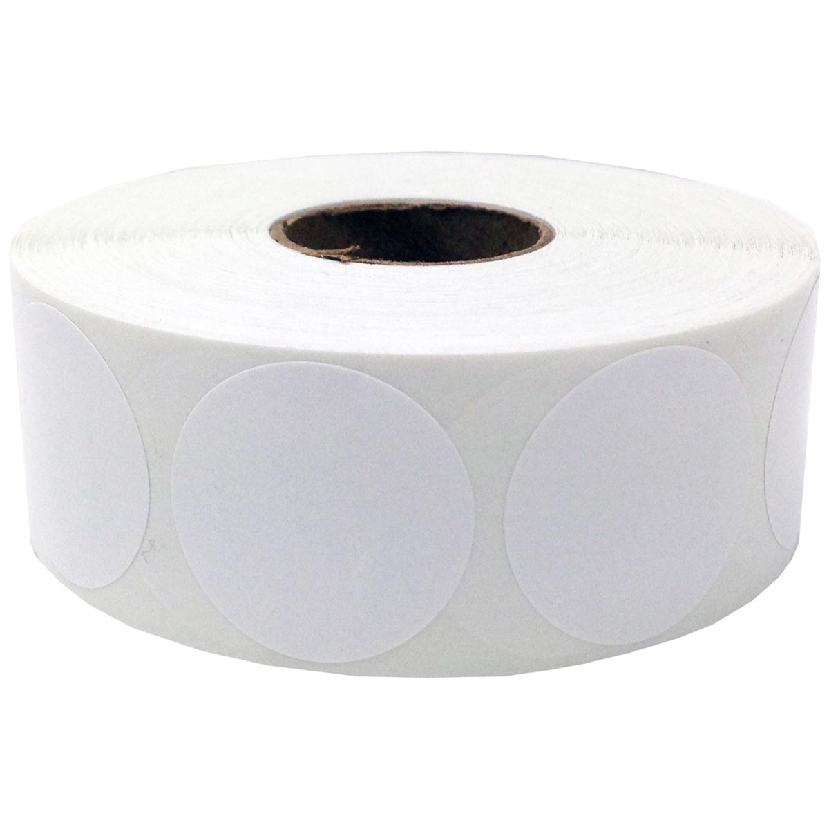 White Labels 1" Round QTY 500