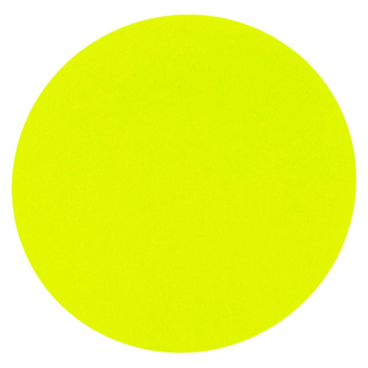 Fluorescent Yellow Stickers 1" Round QTY 500