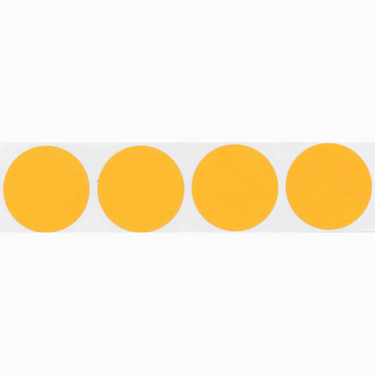 Fluorescent Orange Stickers 1" Round QTY 500