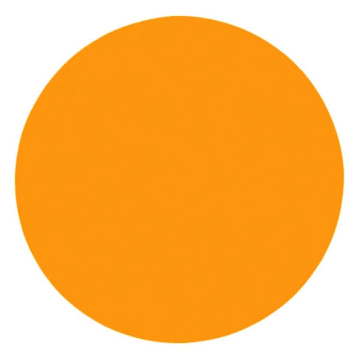 Fluorescent Orange Stickers 1" Round QTY 500