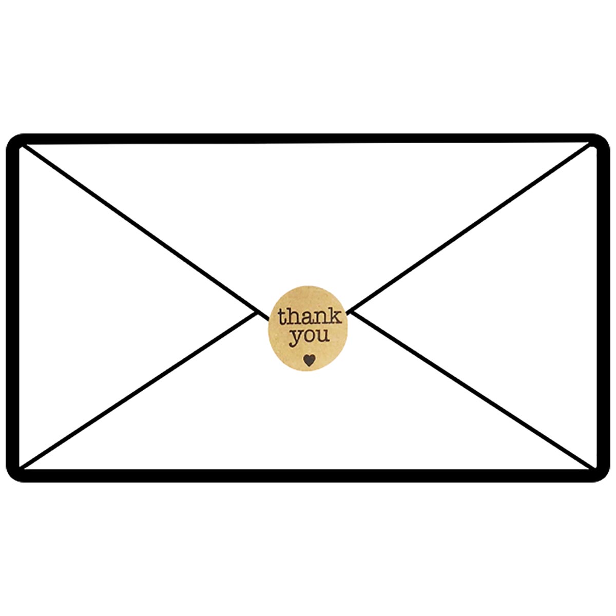 Thank You Kraft Stickers 1" Round QTY 500 Thank You Kraft Stickers 1" Round QTY 500