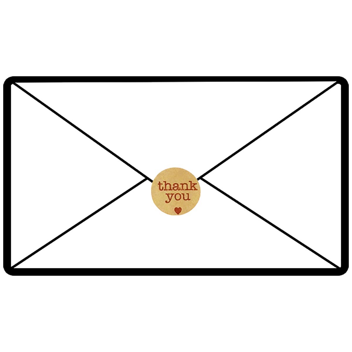 Red Print Thank You Kraft Stickers 1" Round QTY 500 Red Print Thank You Kraft Stickers 1" Round QTY 500