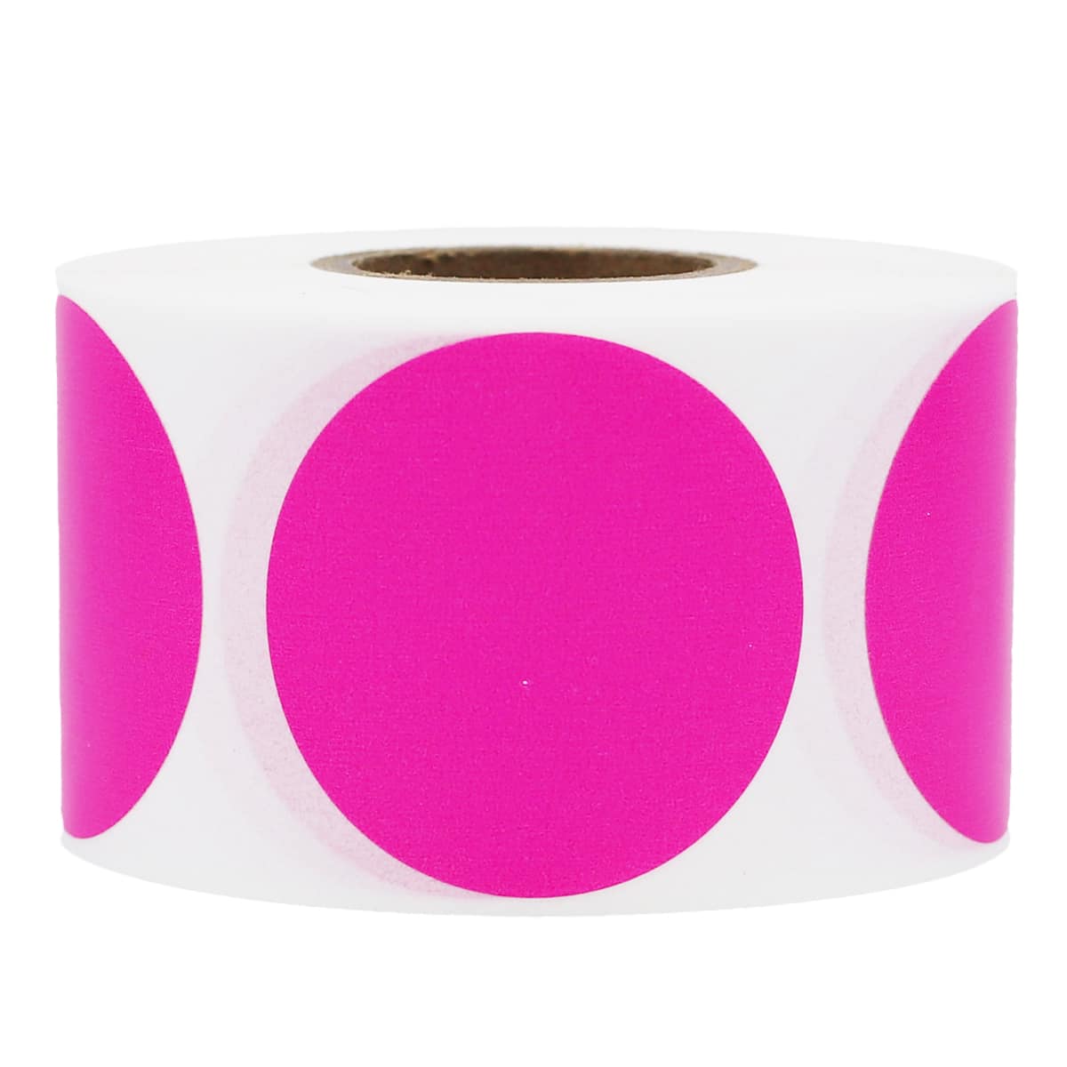 Hot Pink Labels 1.5" Round QTY 500