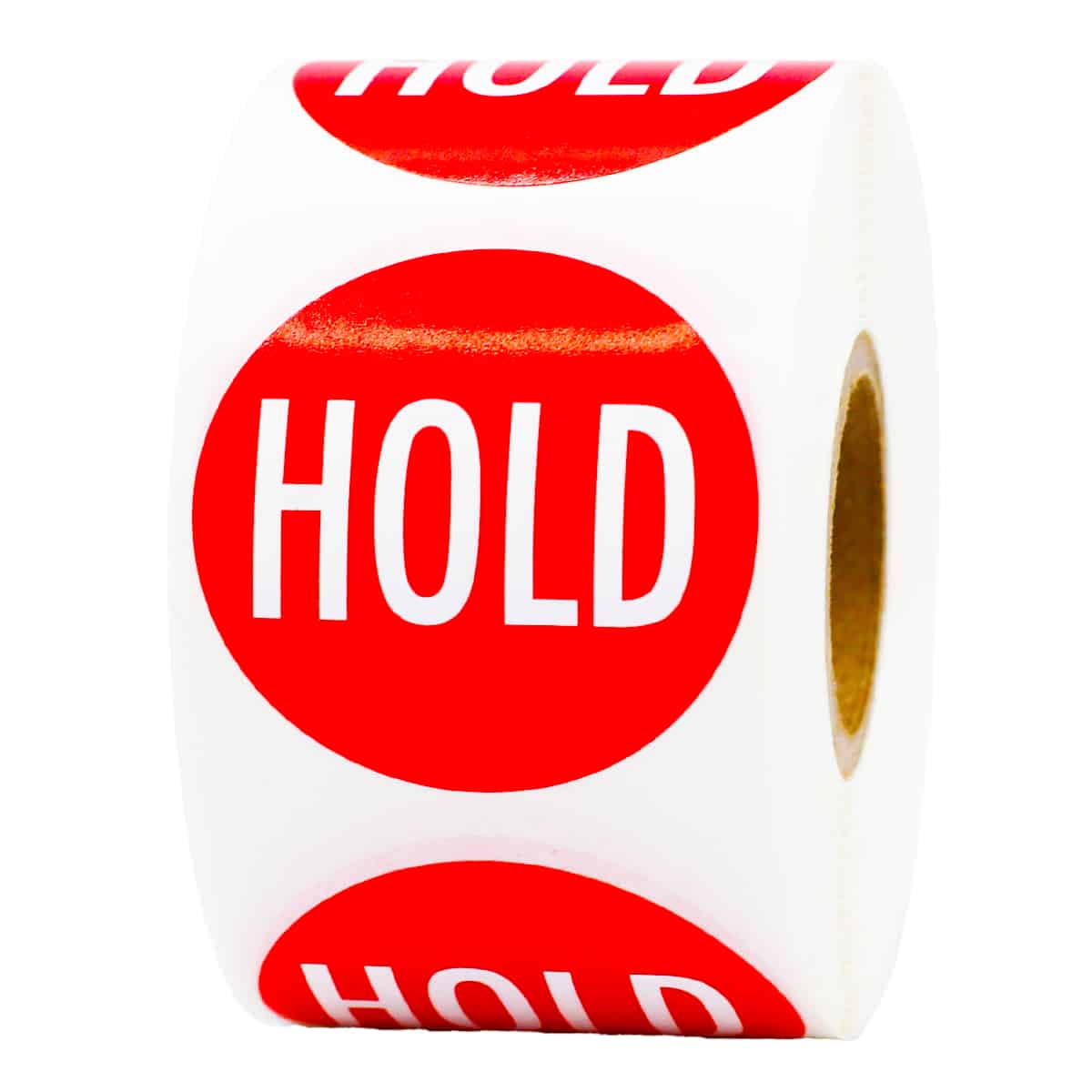 Red HOLD Inventory Warehouse Labels 1.5" Quantity 500