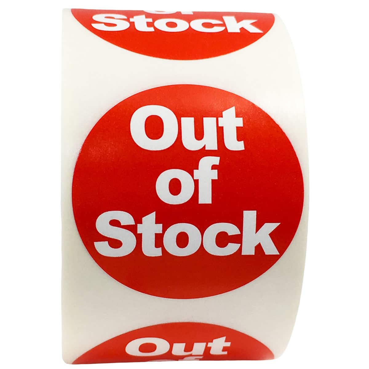 Out of Stock Inventory Labels 1.5" Quantity 500