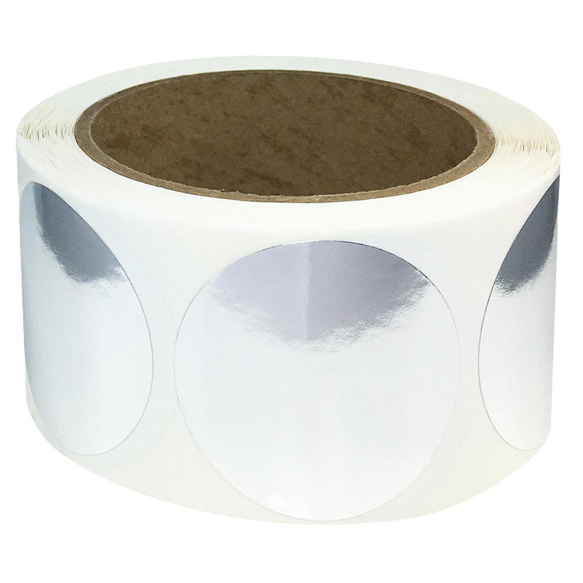 Silver Stickers 2" Round QTY 500 Silver Stickers 2" Round QTY 500