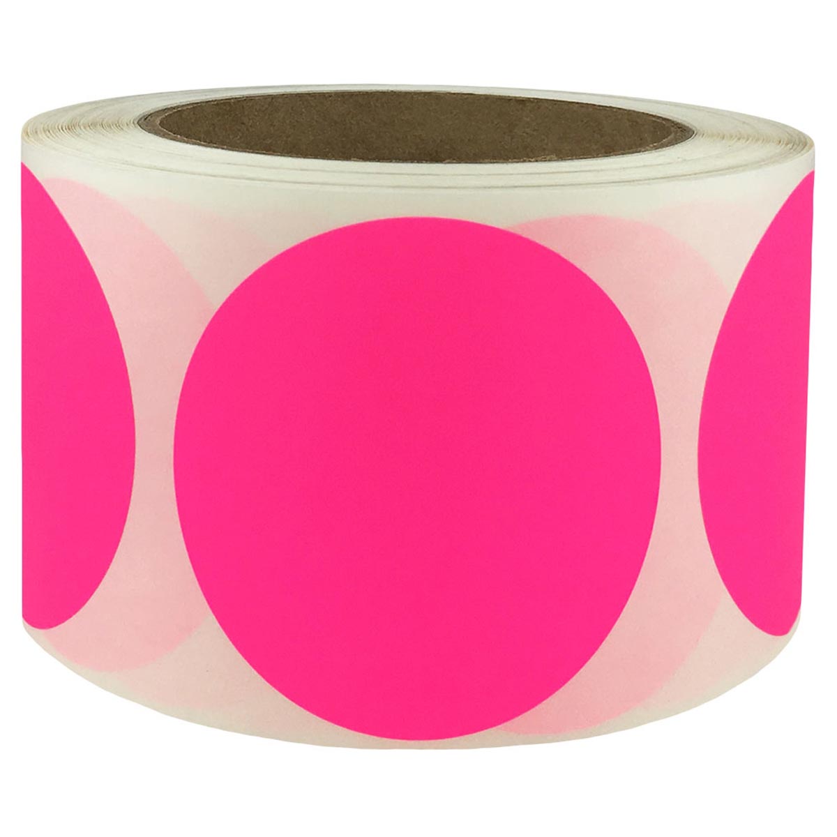 Fluorescent Pink Stickers 2" Round QTY 500 Fluorescent Pink Stickers 2" Round QTY 500