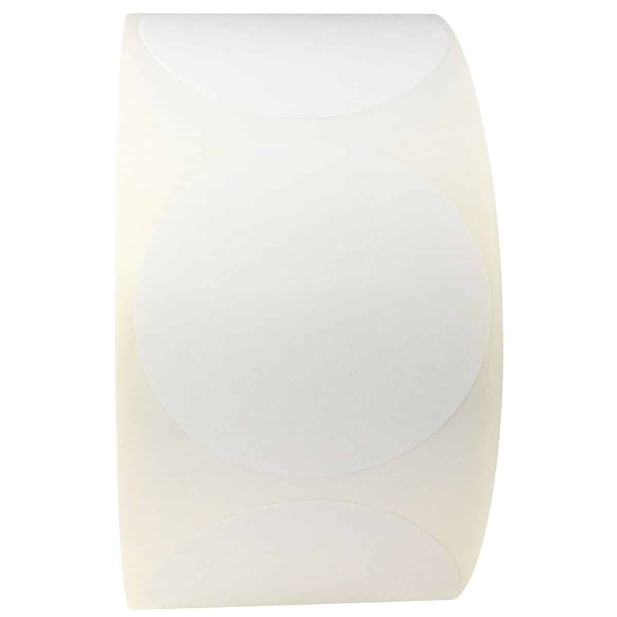 White Stickers 2" Round QTY 500 White Stickers 2" Round QTY 500