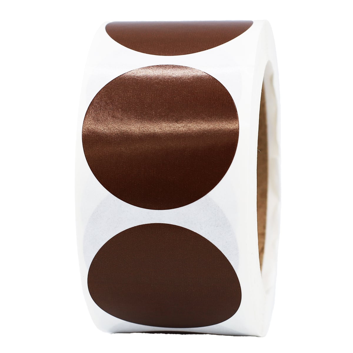 Brown Stickers 2" Round QTY 500