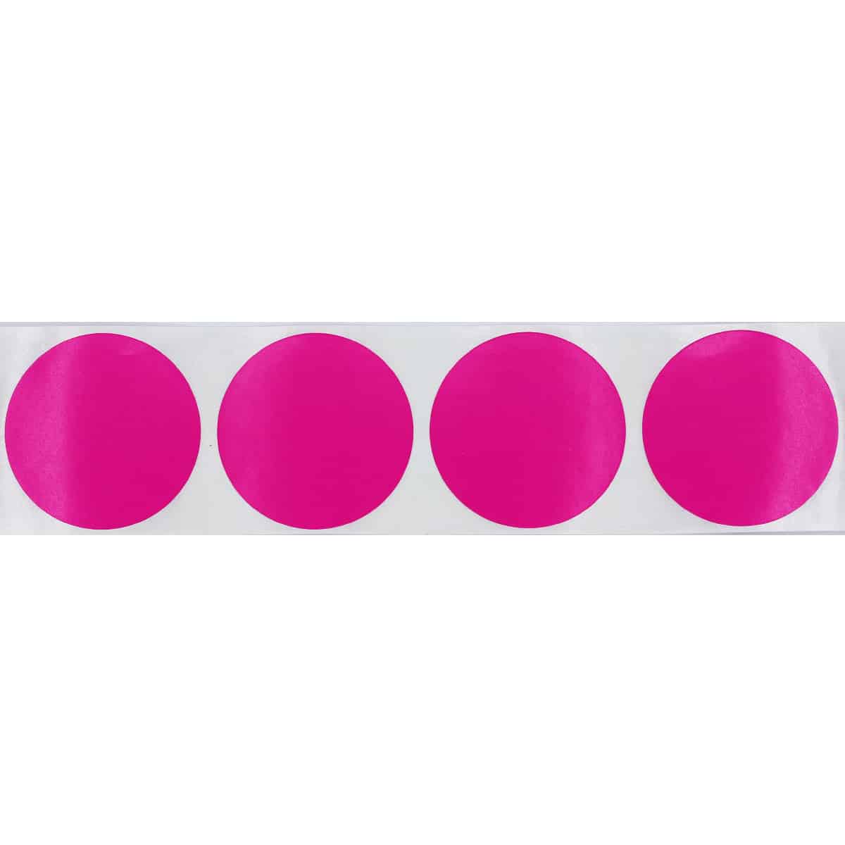 Hot Pink Stickers 2" Round QTY 500