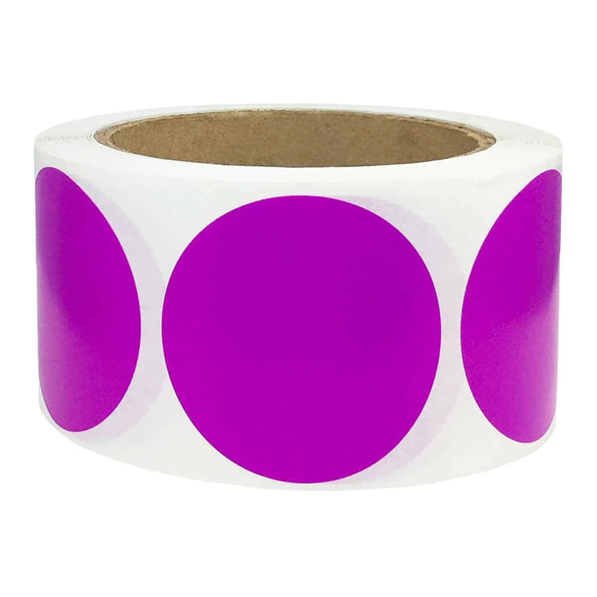 Lilac Color Stickers 2" Round QTY 500 Lilac Color Stickers 2" Round QTY 500